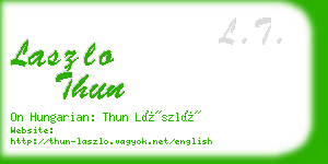 laszlo thun business card